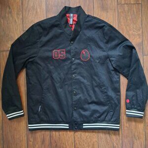 Dirtybird Black & Red Men's Varsity Jacket, Size M